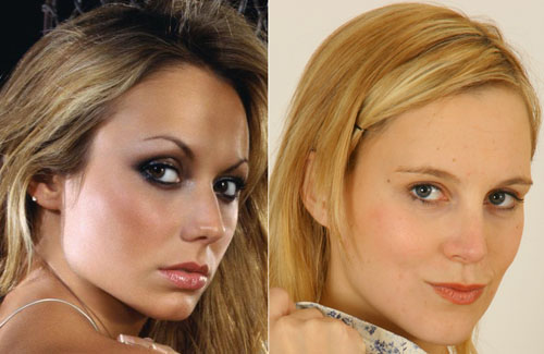 More and less European-looking jaws in white women; Stacy Keibler and Joceline from only tease.